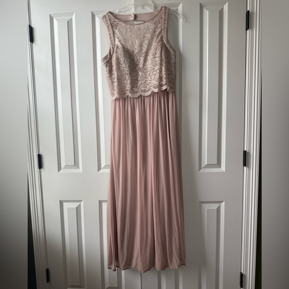 Night Way Collections Pale Pink Maxi Dress